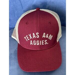 Texas A&M Aggies NCAA Men Adjustable Strap Gray Mesh Back Cap Embroidered